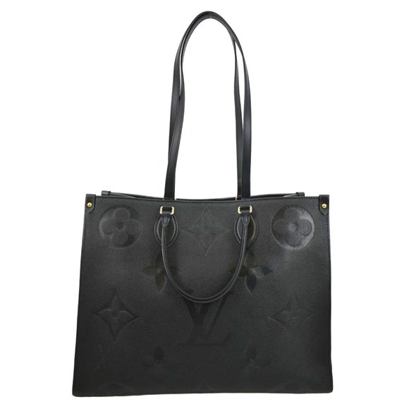 LOUIS VUITTON  Onthego GM Monogram Empreinte Leather Tote Bag Black - Picture 4 of 12